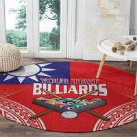 Personalised Taiwan Billiards Round Carpet Eight-ball Pool Polynesia Tattoo - Polynesian Pride