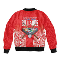 Personalised Taiwan Billiards Sleeve Zip Bomber Jacket Eight-ball Pool Polynesia Tattoo - Polynesian Pride