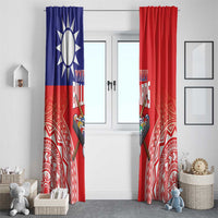 Personalised Taiwan Billiards Window Curtain Eight-ball Pool Polynesia Tattoo - Polynesian Pride