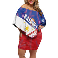 Personalised Philippines Billiards Family Matching Off Shoulder Short Dress and Hawaiian Shirt Cue With Balls Flag Style - Polynesian Pride