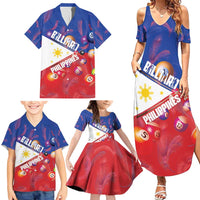 Personalised Philippines Billiards Family Matching Summer Maxi Dress and Hawaiian Shirt Cue With Balls Flag Style - Polynesian Pride