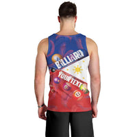 Personalised Philippines Billiards Men Tank Top Cue With Balls Flag Style - Polynesian Pride