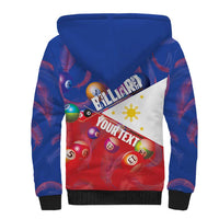 Personalised Philippines Billiards Sherpa Hoodie Cue With Balls Flag Style - Polynesian Pride