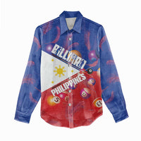 Personalised Philippines Billiards Women Casual Shirt Cue With Balls Flag Style - Polynesian Pride