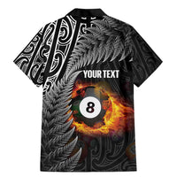 Personalised New Zealand Billiards Family Matching Mermaid Dress and Hawaiian Shirt Maori Fern On Fire 8 Ball LT14 - Polynesian Pride