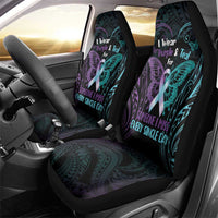 Suicide Awareness Memorial Car Seat Cover I Wear Purple and Teal For Someone I Miss - Polynesian Pride