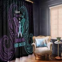 Suicide Awareness Memorial Window Curtain I Wear Purple and Teal For Someone I Miss - Polynesian Pride