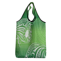 Polynesia Depression Awareness Grocery Bag Sunflower Green Ribbons Polynesian Tattoo