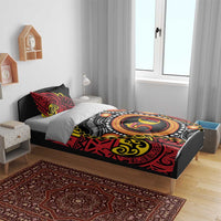 Celebrating 50 Years Papua New Guinea Bedding Set Aboriginal Mix Papuan Pattern - Polynesian Pride