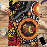 Celebrating 50 Years Papua New Guinea Puzzle Aboriginal Mix Papuan Pattern - Polynesian Pride