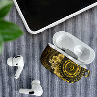 Vanuatu AirPods Case Hibisus Polynesian Pattern Gold - Polynesian Pride