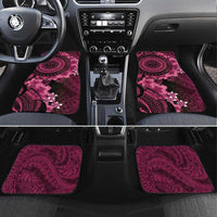 Vanuatu Car Mats Hibisus Polynesian Pattern Pink - Polynesian Pride