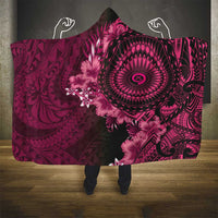 Vanuatu Hooded Blanket Hibisus Polynesian Pattern Pink - Polynesian Pride
