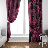 Vanuatu Window Curtain Hibisus Polynesian Pattern Pink - Polynesian Pride