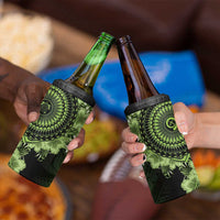 Vanuatu 4 in 1 Can Cooler Tumbler Hibisus Polynesian Pattern Green - Polynesian Pride