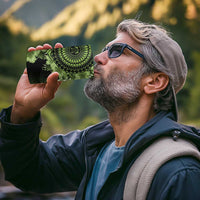Vanuatu 4 in 1 Can Cooler Tumbler Hibisus Polynesian Pattern Green - Polynesian Pride