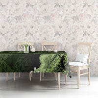 Vanuatu Tablecloth Hibisus Polynesian Pattern Green - Polynesian Pride