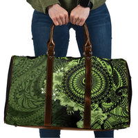 Vanuatu Travel Bag Hibisus Polynesian Pattern Green - Polynesian Pride