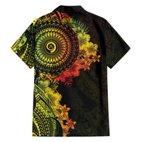 Vanuatu Family Matching Tank Maxi Dress and Hawaiian Shirt Hibisus Polynesian Pattern Reggae - Polynesian Pride