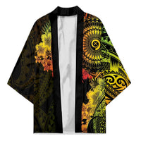 Vanuatu Kimono Hibisus Polynesian Pattern Reggae - Polynesian Pride