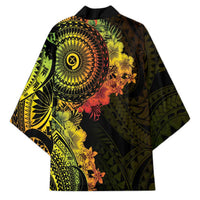 Vanuatu Kimono Hibisus Polynesian Pattern Reggae - Polynesian Pride