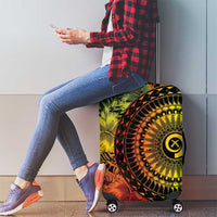 Vanuatu Luggage Cover Hibisus Polynesian Pattern Reggae - Polynesian Pride