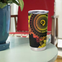 Vanuatu Tumbler Cup Hibisus Polynesian Pattern Reggae - Polynesian Pride