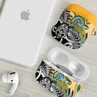 New Zealand Australia Rugby AirPods Case Wallabies Aboriginal All Black Maori Tiki Together - Polynesian Pride