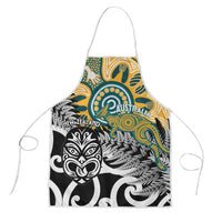 New Zealand Australia Rugby Apron Wallabies Aboriginal All Black Maori Tiki Together - Polynesian Pride