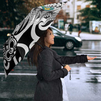 New Zealand Australia Rugby Umbrella Wallabies Aboriginal All Black Maori Tiki Together - Polynesian Pride