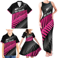 New Zealand Silver Fern Rugby Custom Family Matching Tank Maxi Dress and Hawaiian Shirt 2025 All Black Go Champions - Polynesian Pride