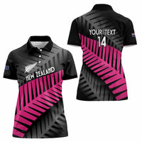 New Zealand Silver Fern Rugby Custom Women Polo Shirt 2025 All Black Go Champions - Polynesian Pride