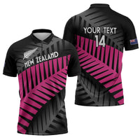 New Zealand Silver Fern Rugby Custom Zipper Polo Shirt 2025 All Black Go Champions LT14 - Polynesian Pride