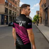 New Zealand Silver Fern Rugby Custom Zipper Polo Shirt 2025 All Black Go Champions LT14 - Polynesian Pride