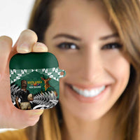New Zealand South Africa Rugby AirPods Case Springboks Kente All Black Maori Together LT14 Green - Polynesian Pride