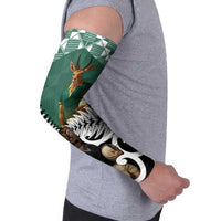 New Zealand South Africa Rugby Arm Sleeves Springboks Kente All Black Maori Together - Polynesian Pride