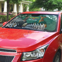 New Zealand South Africa Rugby Auto Sun Shade Springboks Kente All Black Maori Together - Polynesian Pride