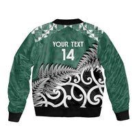 New Zealand South Africa Rugby Custom Bomber Jacket Springboks Kente All Black Maori Together - Polynesian Pride