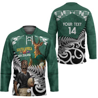 New Zealand South Africa Rugby Custom Hockey Jersey Springboks Kente All Black Maori Together LT14 - Polynesian Pride