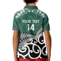 New Zealand South Africa Rugby Custom Kid Polo Shirt Springboks Kente All Black Maori Together - Polynesian Pride