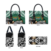 New Zealand South Africa Rugby Leather Bag Springboks Kente All Black Maori Together - Polynesian Pride
