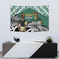 New Zealand South Africa Rugby Tapestry Springboks Kente All Black Maori Together - Polynesian Pride