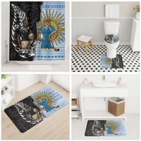 New Zealand Argentina Rugby Bathroom Set 2025 Los Pumas All Black Together - Polynesian Pride