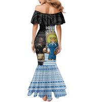 New Zealand Argentina Rugby Custom Family Matching Mermaid Dress and Hawaiian Shirt 2025 Los Pumas All Black Together - Polynesian Pride