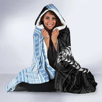 New Zealand Argentina Rugby Hooded Blanket 2025 Los Pumas All Black Together - Polynesian Pride