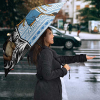 New Zealand Argentina Rugby Umbrella 2025 Los Pumas All Black Together - Polynesian Pride