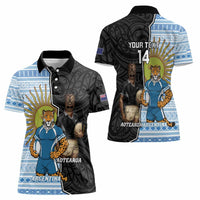New Zealand Argentina Rugby Custom Women Polo Shirt 2025 Los Pumas All Black Together LT14 - Polynesian Pride