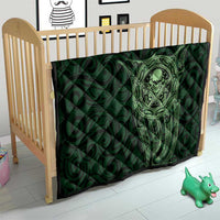 New Zealand Skull Darts Quilt Aotearoa Maori Chest Tattoo Stylized Green - Polynesian Pride