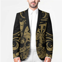 New Zealand Darts Blazer Skull In Dart We Trust Maori Pattern - Polynesian Pride