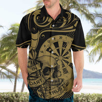 New Zealand Darts Hawaiian Shirt Skull In Dart We Trust Maori Pattern - Polynesian Pride